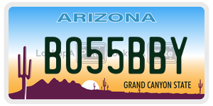 BO55BBY  license plate in AZ