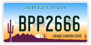 BPP2666  license plate in AZ