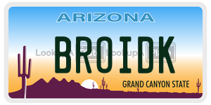BROIDK license plate in Arizona
