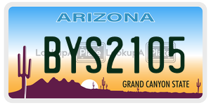 BYS2105  license plate in AZ