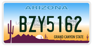 BZY5162  license plate in AZ