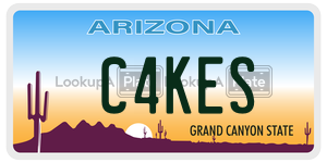 C4KES license plate in Arizona