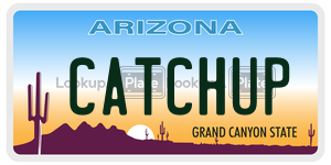 CATCHUP license plate in Arizona