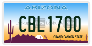 CBL1700 license plate in Arizona