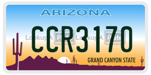 CCR3170  license plate in AZ
