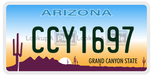 CCY1697 license plate in Arizona