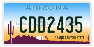 CDD2435  license plate in AZ