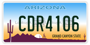 CDR4106 license plate in Arizona