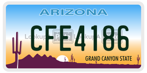 CFE4186  license plate in AZ