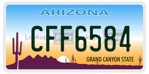 CFF6584 license plate in Arizona