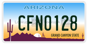 CFN0128 license plate in Arizona