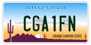 CGA1FN license plate in Arizona