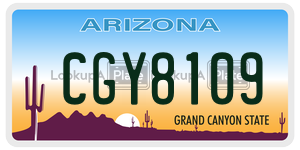 CGY8109  license plate in AZ