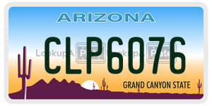 CLP6076 license plate in Arizona