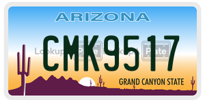 CMK9517 license plate in Arizona