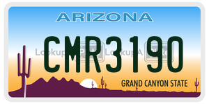 CMR3190  license plate in AZ