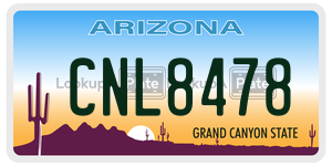 CNL8478 license plate in Arizona