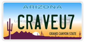 CRAVEU7  license plate in AZ