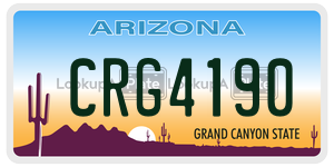 CRG4190 license plate in Arizona