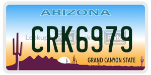 CRK6979  license plate in AZ