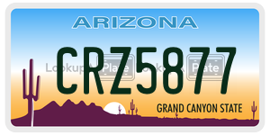 CRZ5877  license plate in AZ