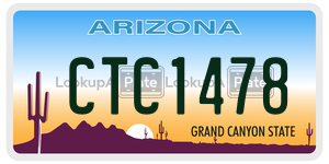 CTC1478 license plate in Arizona