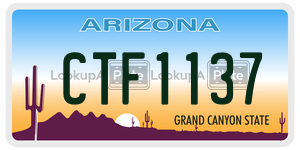 CTF1137  license plate in AZ
