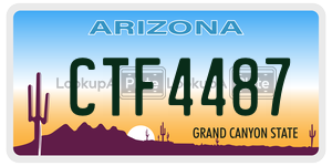 CTF4487  license plate in AZ