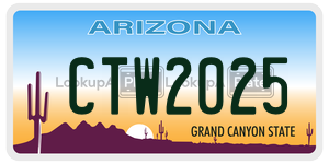 CTW2025  license plate in AZ