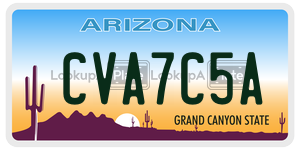 CVA7C5A  license plate in AZ