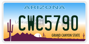 CWC5790 license plate in Arizona