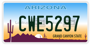 CWE5297  license plate in AZ
