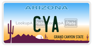 CYA license plate in Arizona