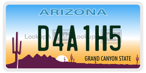 D4A1H5  license plate in AZ