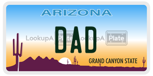 DAD license plate in Arizona