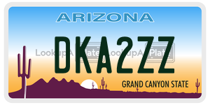 DKA2ZZ  license plate in AZ