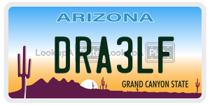 DRA3LF  license plate in AZ