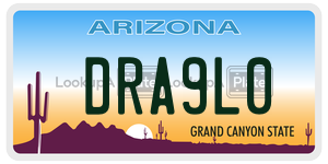DRA9L0  license plate in AZ
