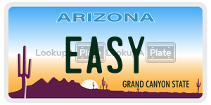 EASY license plate in Arizona