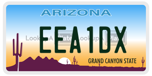 EEA1DX  license plate in AZ