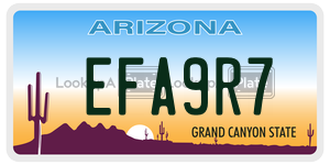 EFA9R7  license plate in AZ