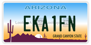 EKA1FN license plate in Arizona