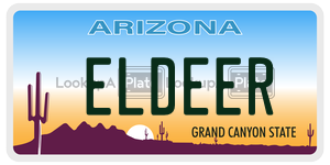 ELDEER license plate in Arizona