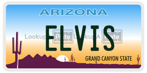 ELVIS  license plate in AZ