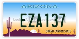 EZA137  license plate in AZ