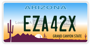 EZA42X  license plate in AZ