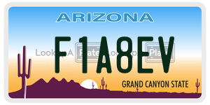 F1A8EV  license plate in AZ