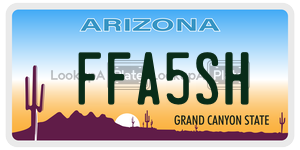 FFA5SH license plate in Arizona