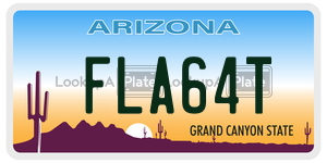 FLA64T license plate in Arizona