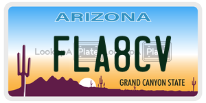 FLA8CV  license plate in AZ